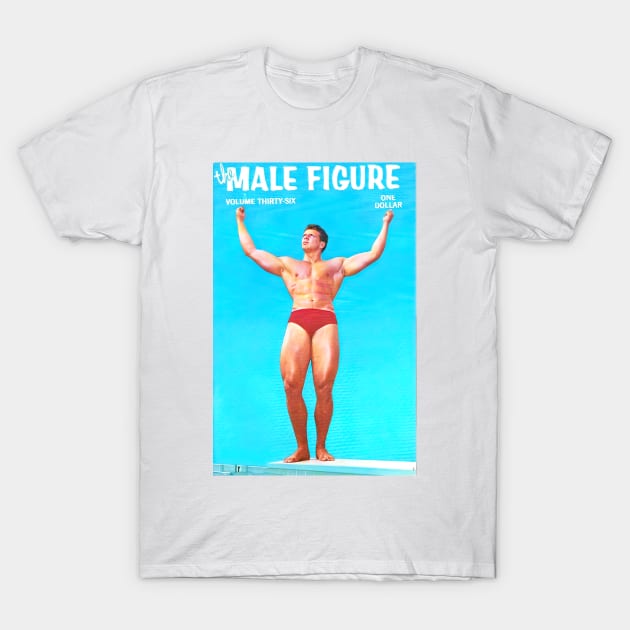 THE MALE FIGURE - Vintage Physique Muscle Male Model Magazine Cover T-Shirt by SNAustralia